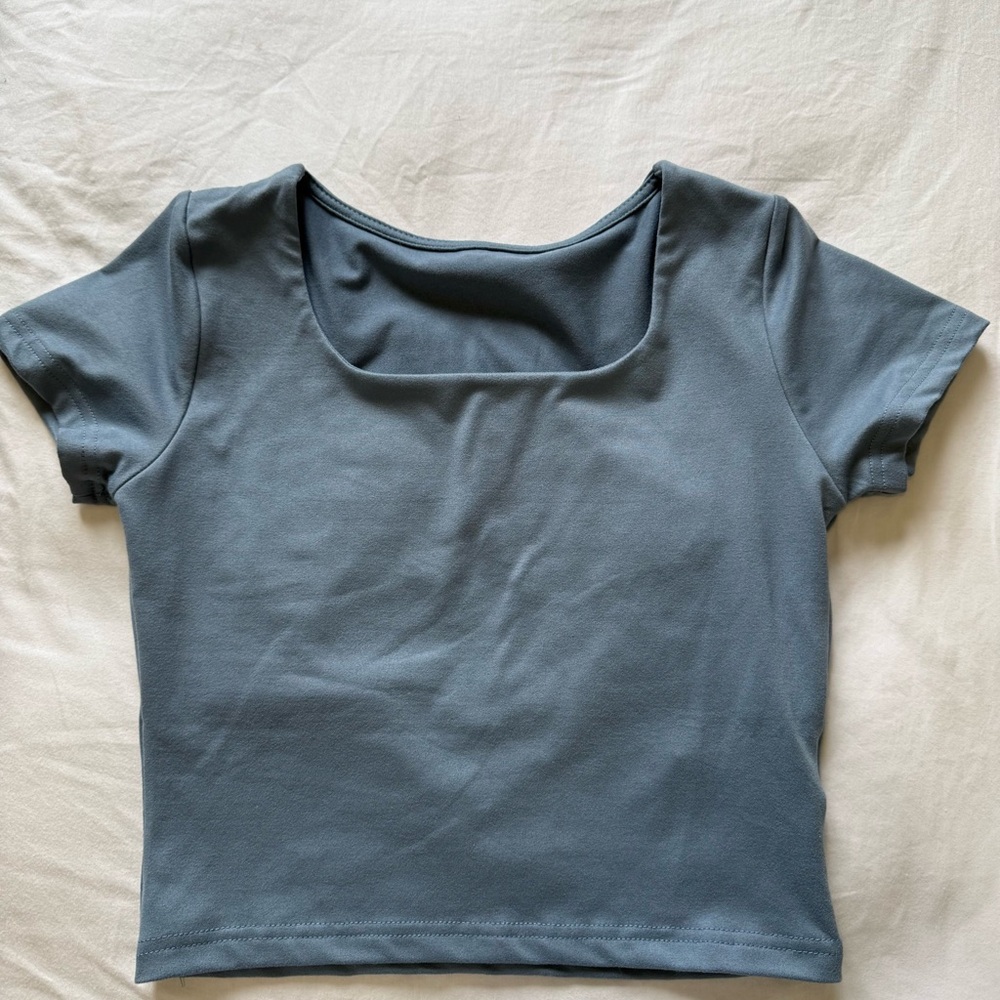 Blue Cropped Tee